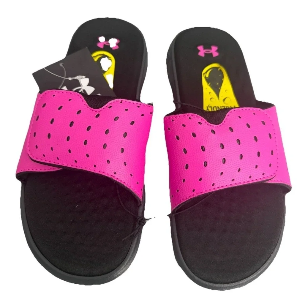 Under Armour‎ Girls 3026039 UA Ignite Pro Slides, Rebel Pink, Size 4y New
